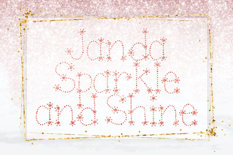 janda sparkle and shine glitter font