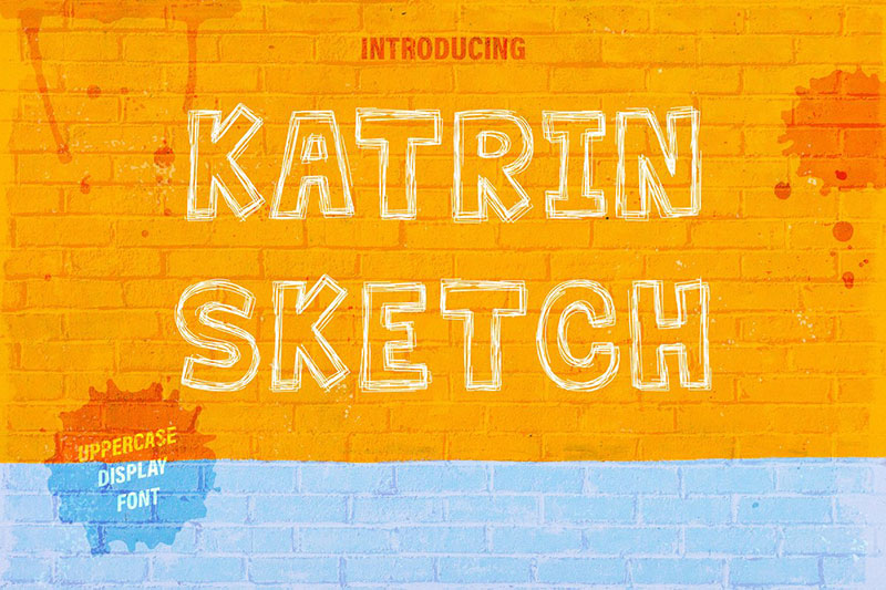 katrin sketch uppercase sketch font