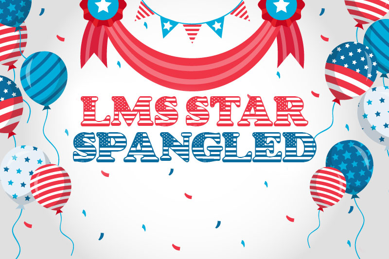 lms star spangled 4th of july and independence day font