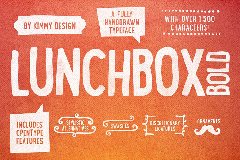 lunchbox bold sketch font