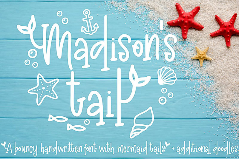 madisons tail doodle font