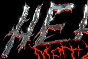 Metal Chrome Text Effect PSD Template