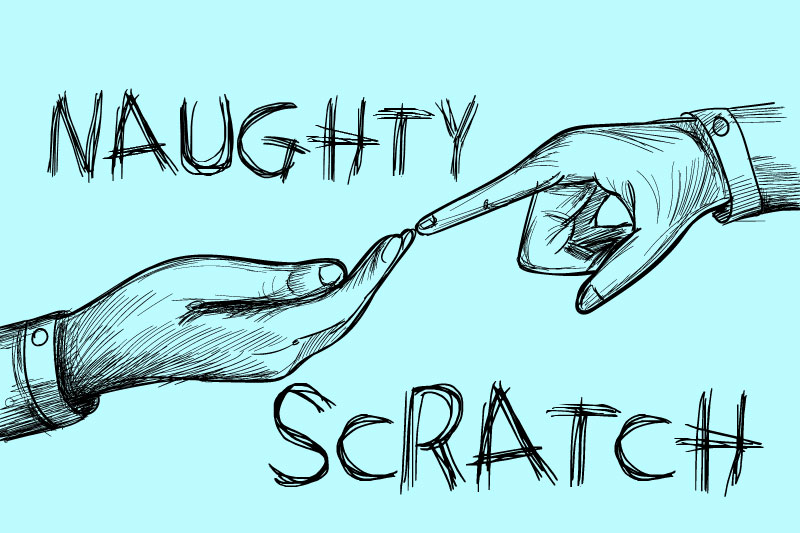 naughty scratch sketch font