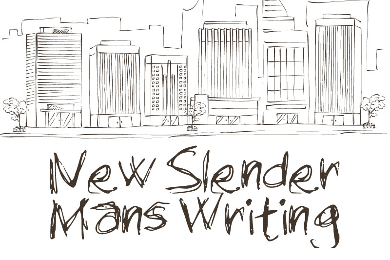 new slender mans writing sketch font