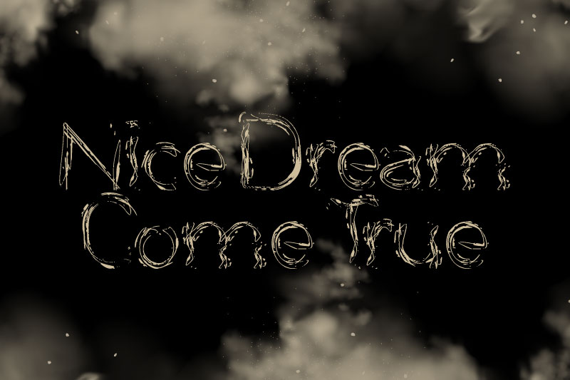 nice dream come true smoke font
