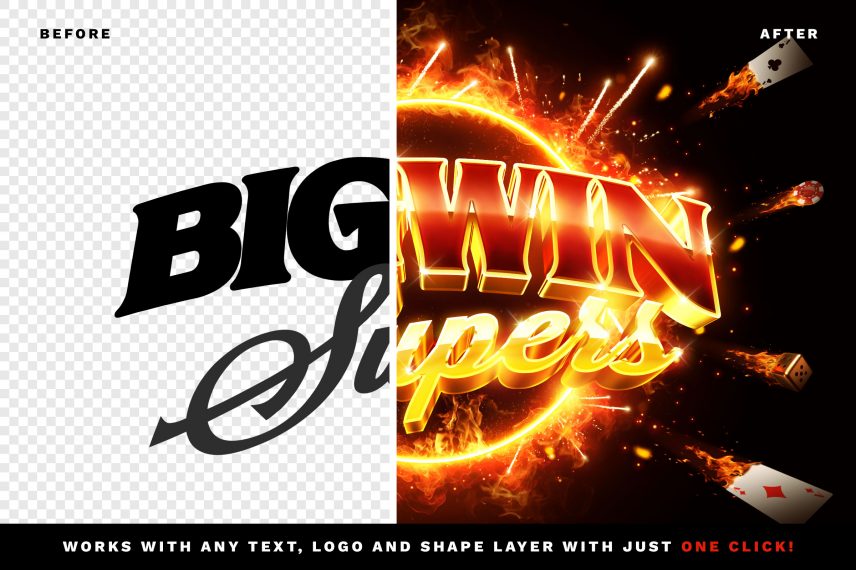 Gambling / Betting / Casino Logo and Text EffectPSD Template