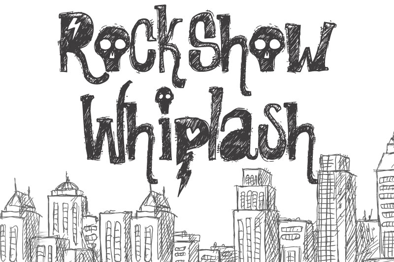 rock show whiplash sketch font