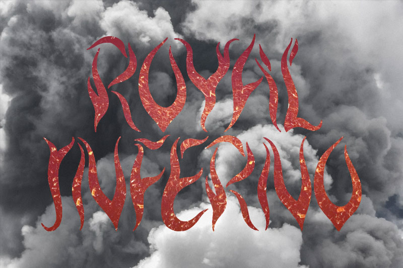 royal inferno smoke font