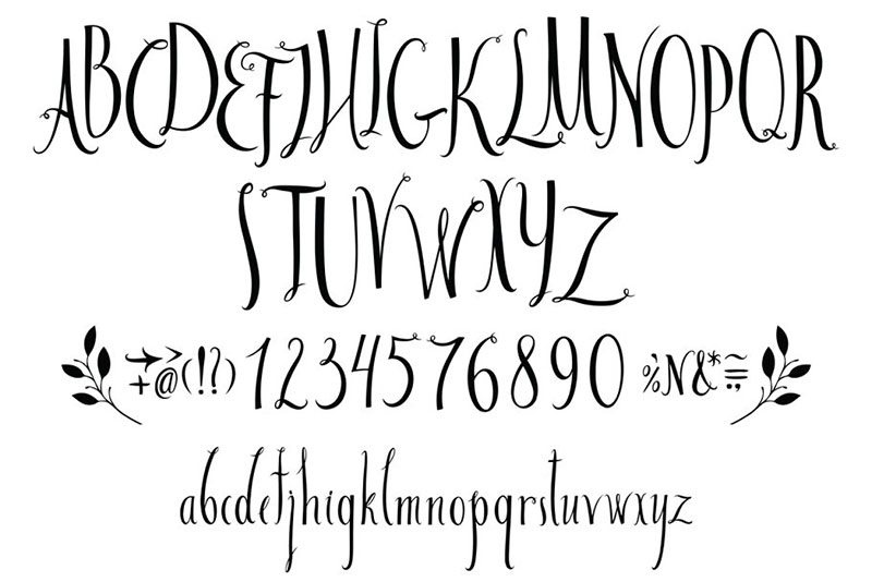 set of vector alphabet and numbers sketch font