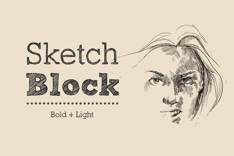 sketch block sketch font