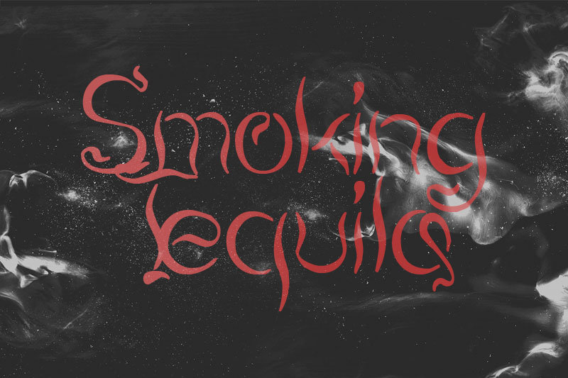 smoking tequila smoke font