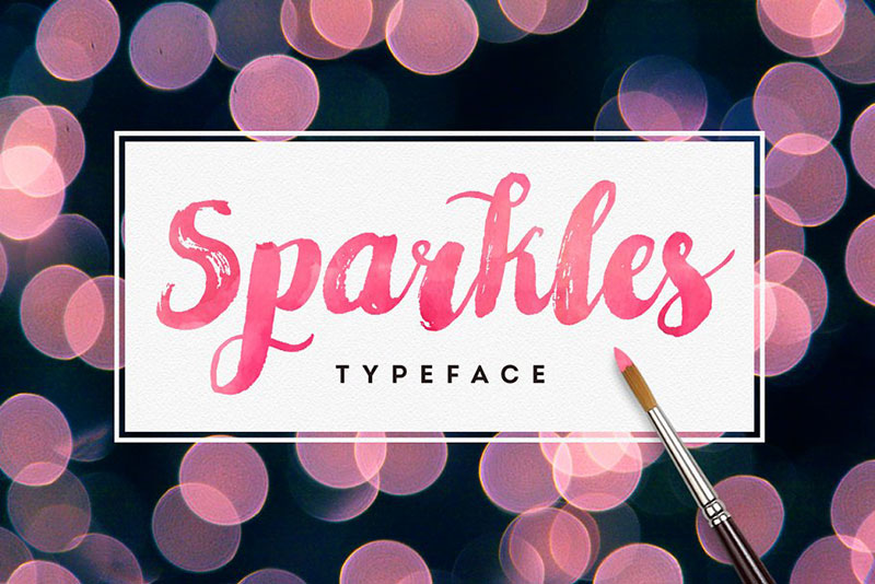 sparkles glitter font