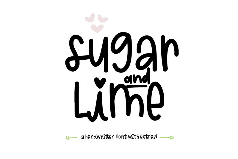 sugar lime a handwritten doodle font