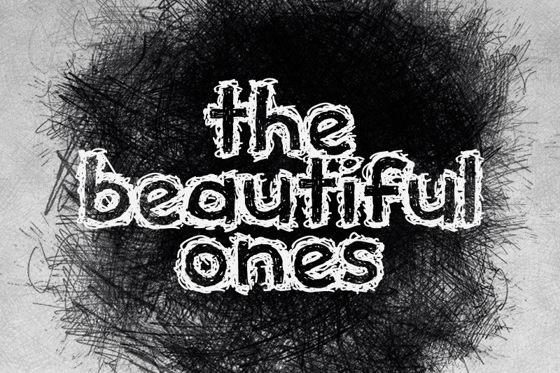 the beautiful ones sketch font
