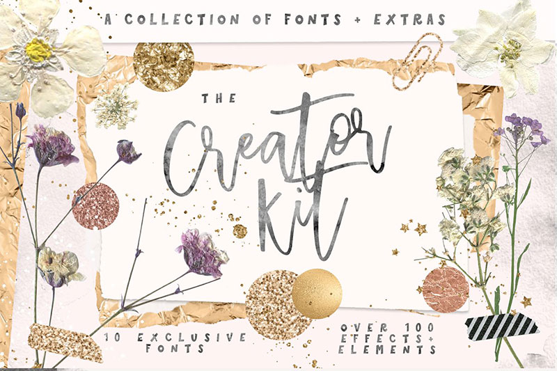 the creator kit glitter font