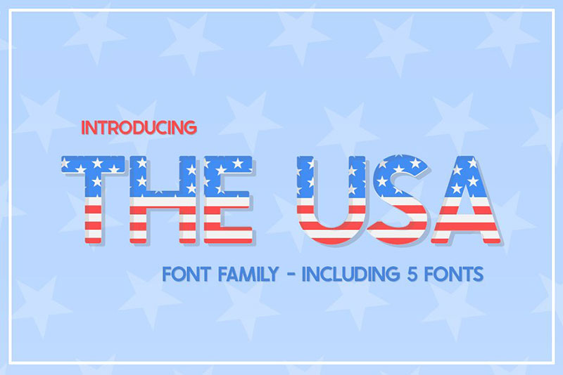 the usa 4th of july and independence day font