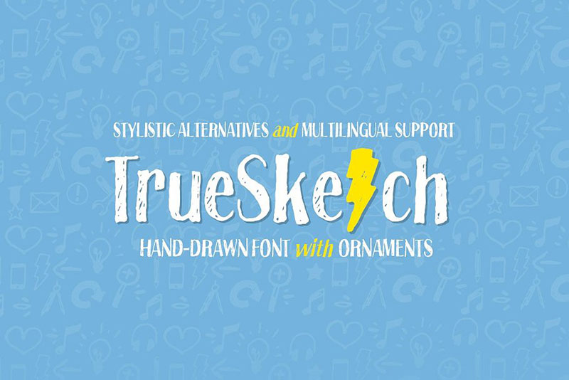 truesketch bonus ornament sketch font