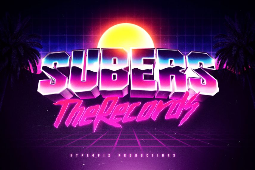 Vaporwave Text and Logo Effect Vol.3 PSD Template | Hyperpix