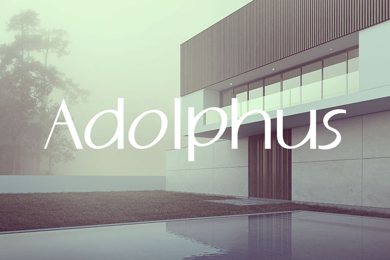 adolphus real estate font