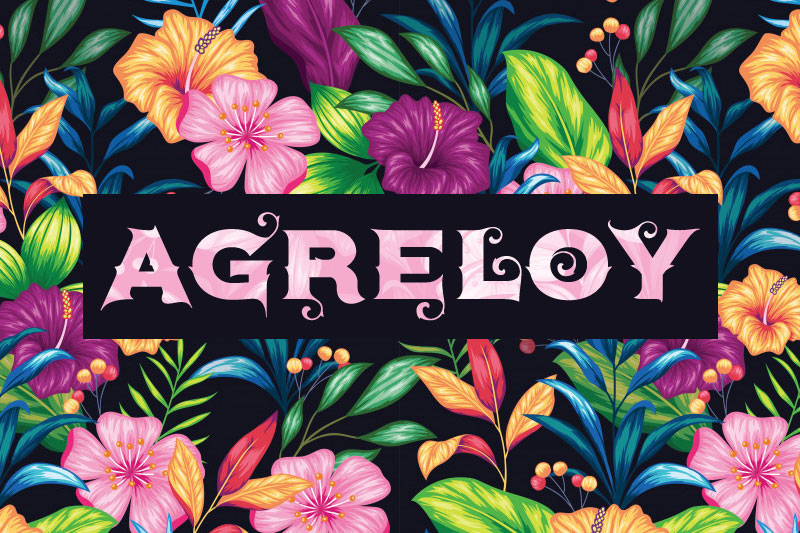 agreloy flower font