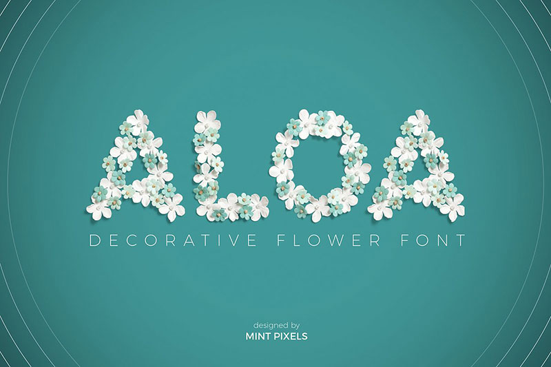 aloa flower font