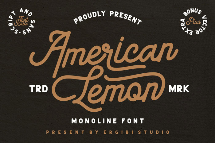 american lemon outdoor font