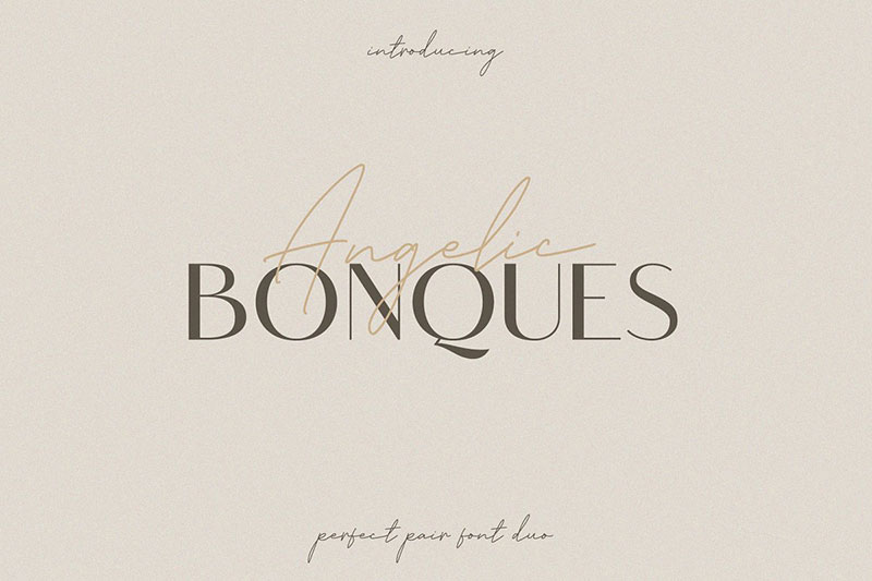 angelic bonques real estate font
