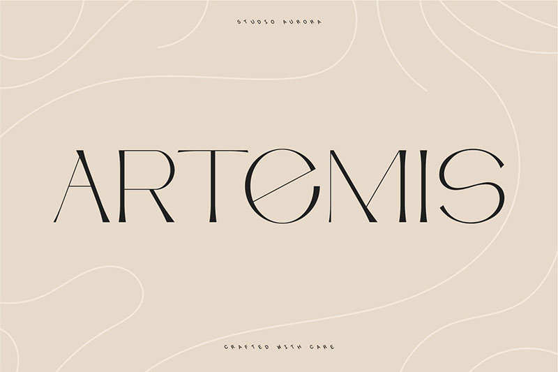 artemis semi serif unique typeface real estate font