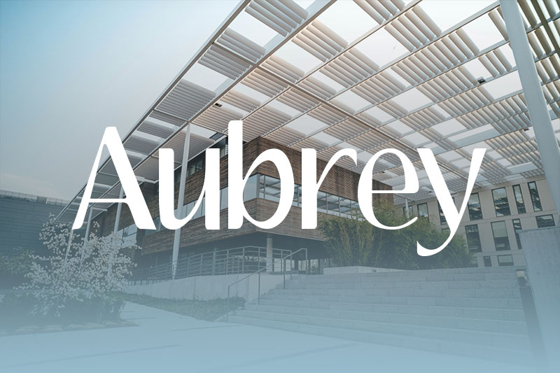 aubrey real estate font