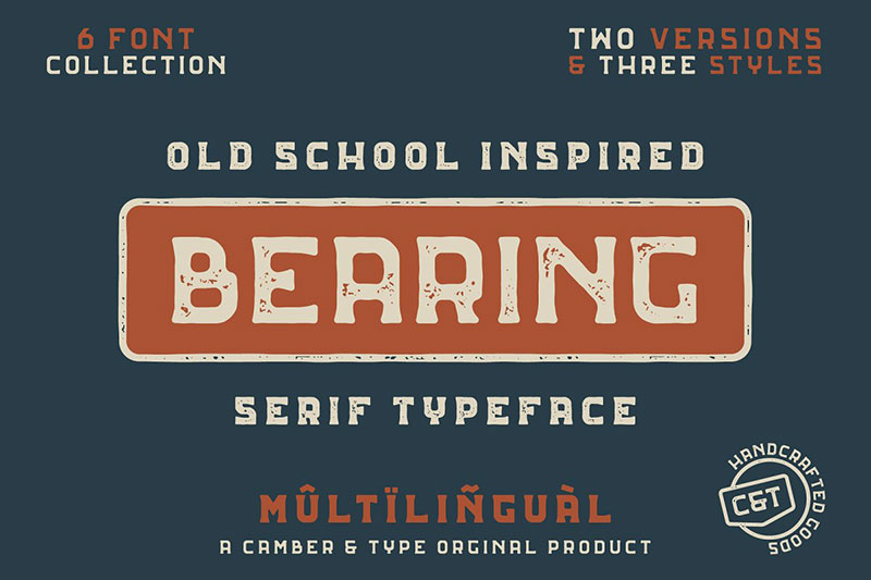 bearing type family outdoor font