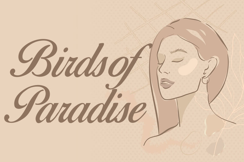 birds of paradise feminine font