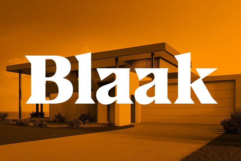 blaak real estate font