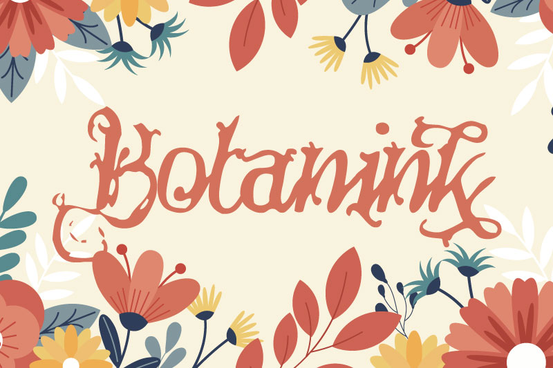 botanink flower font