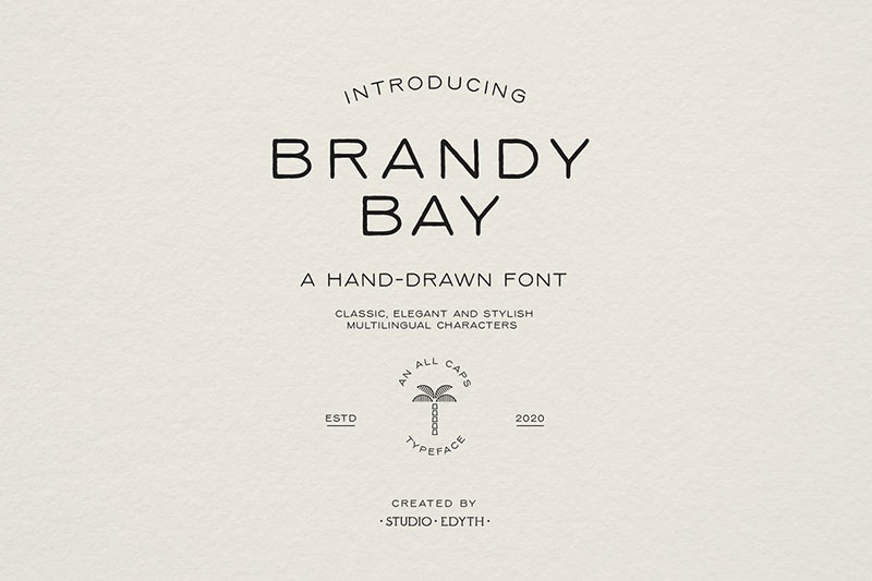 brandy bay a-hand drawn real estate font