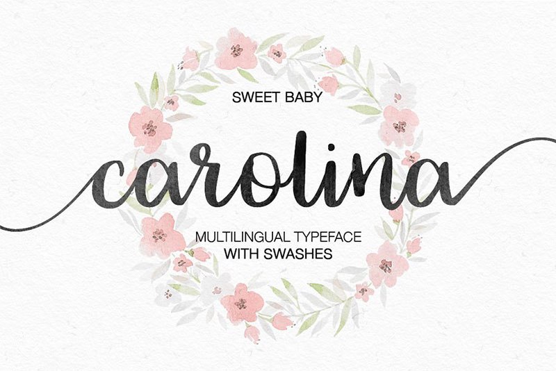 carolina flower font