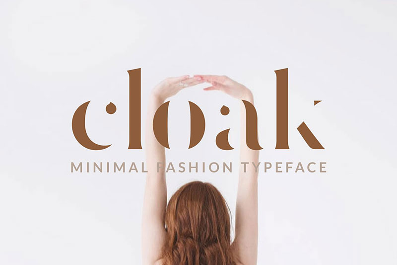 cloak minimal fashion yoga font