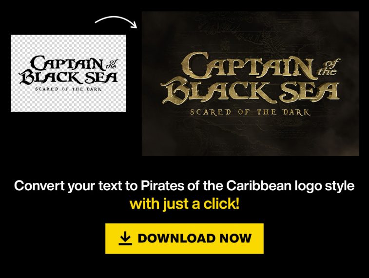 Convert Text to Pirates of the Caribbean Logo - Text Style