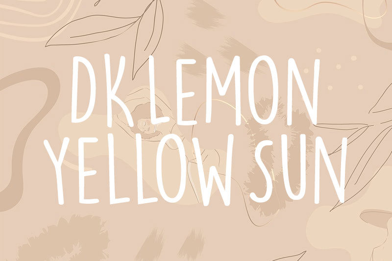 dk lemon yellow sun feminine font