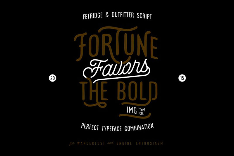 fetridge outfitter script outdoor font