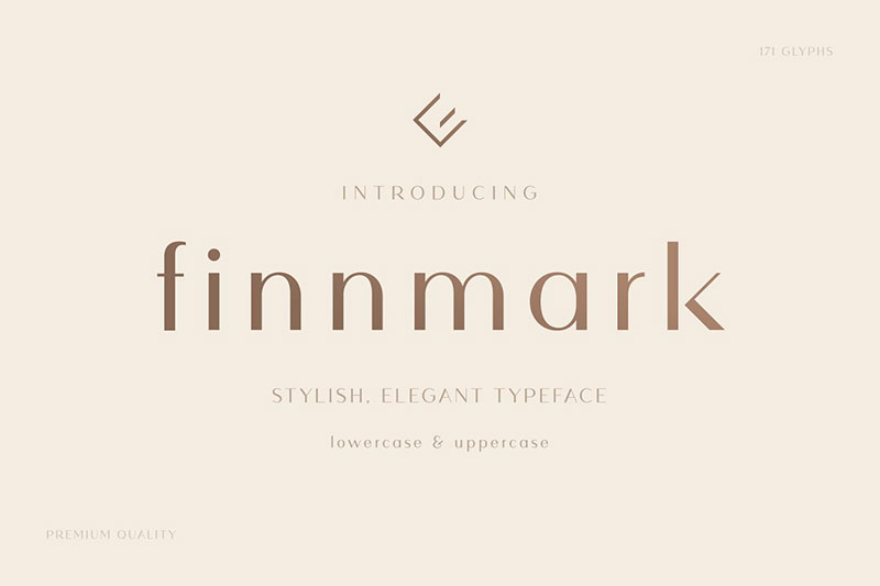 finnmark elegant sans typeface real estate font