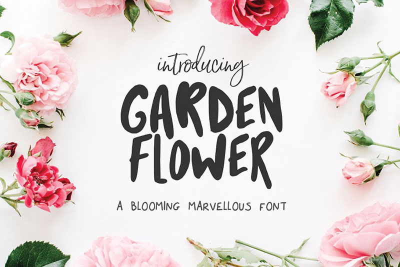 garden flower font