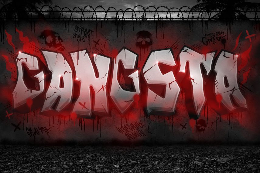 Graffiti Text Effect Vol.7 PSD Text mockup