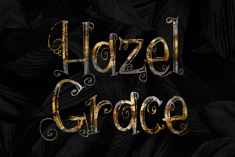 hazel grace flower font
