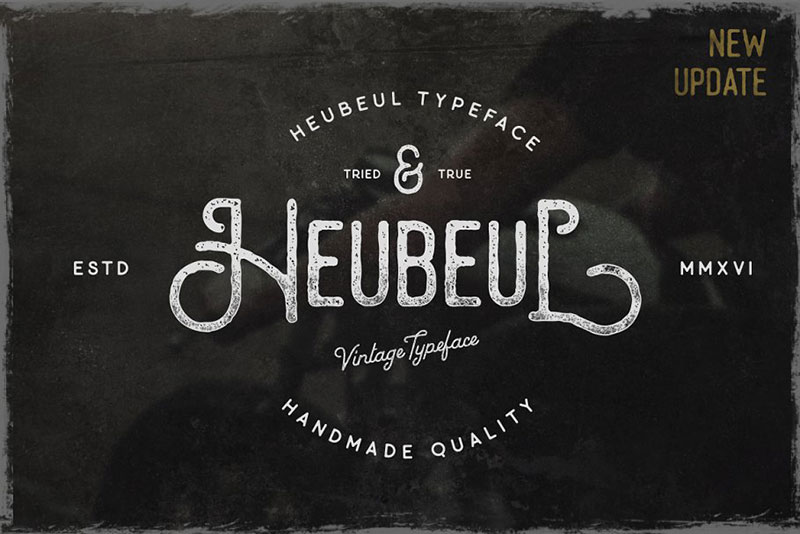 heubeul vintage typeface outdoor-font