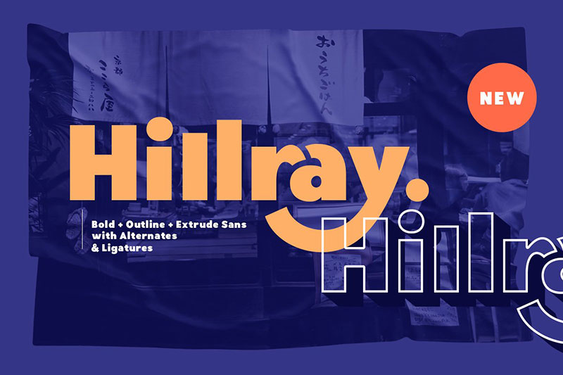 hillray stylish bold sans real estate font