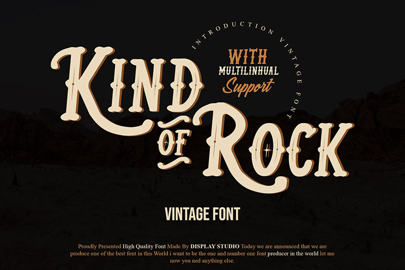 kind of rock outdoor font