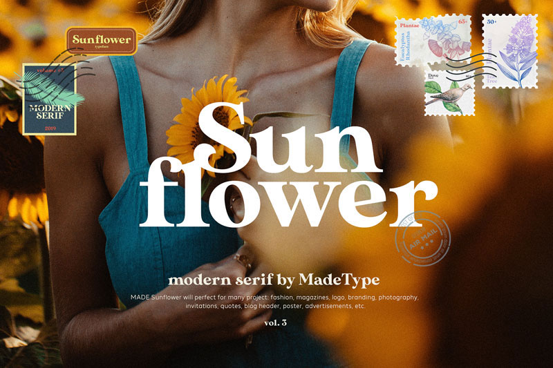 made sunflower yoga font
