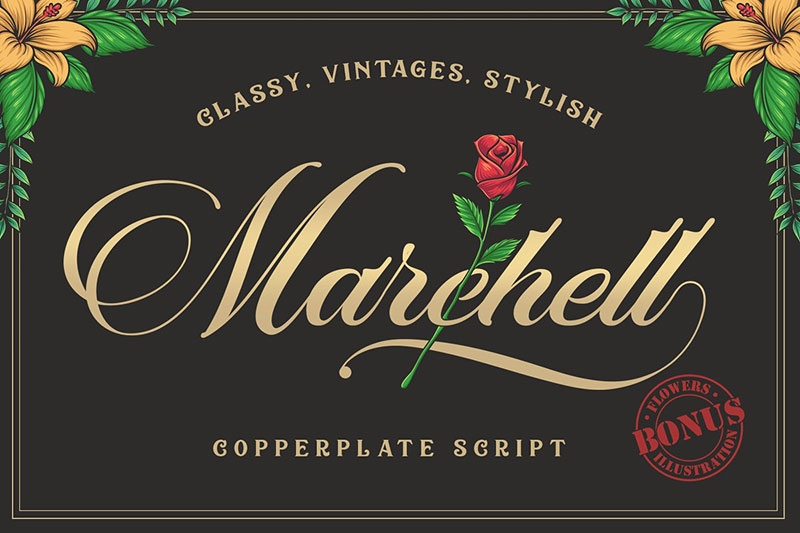 marchell bonus flower font