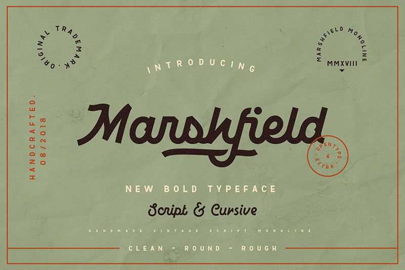 marshfield typeface outdoor font