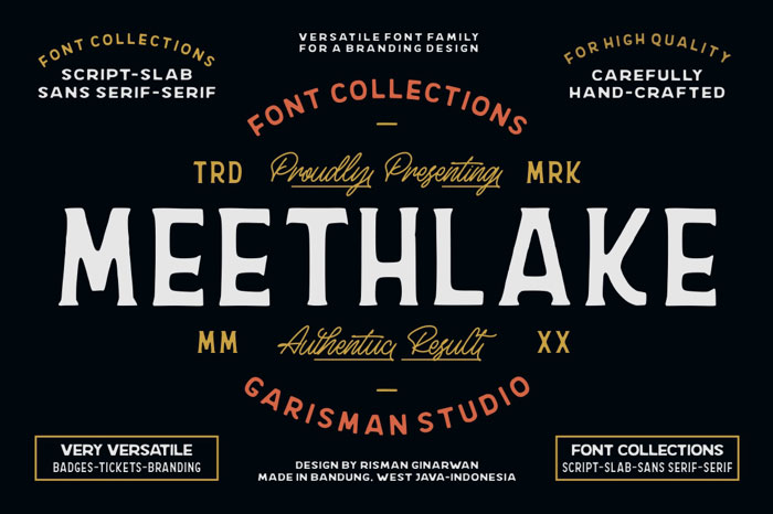 meethlake two outdoor font
